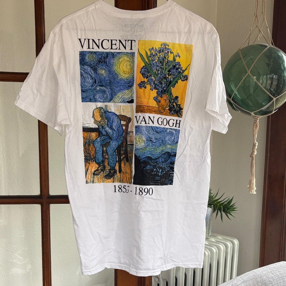 NWT Van Gogh White Graphic T-Shirt - Picture 3 of 5
